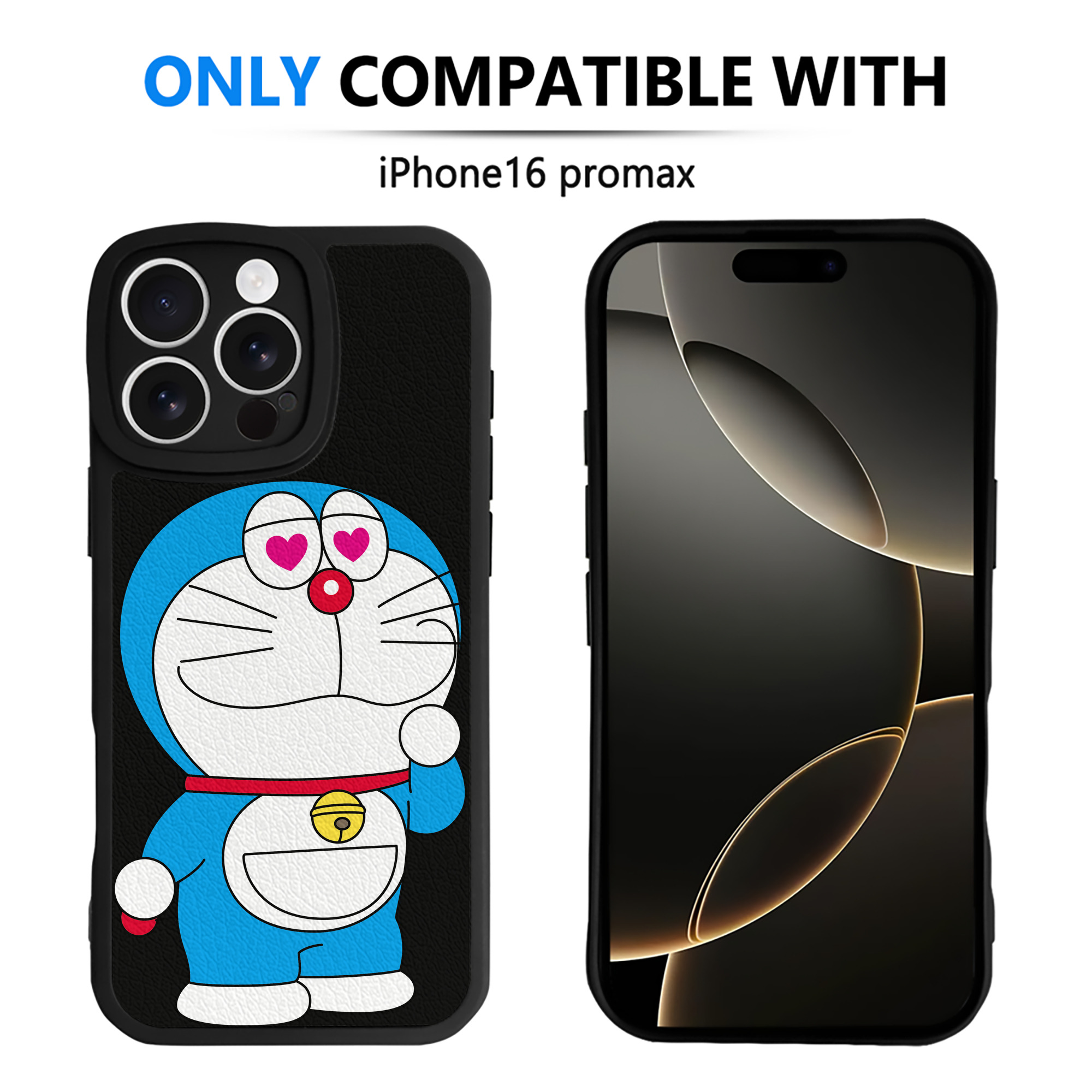 （画像用） ドラえもん Doraemon 【iPhone 16シリーズ対応】シリコンスマホケース（レザー調） 材質：シリコン
